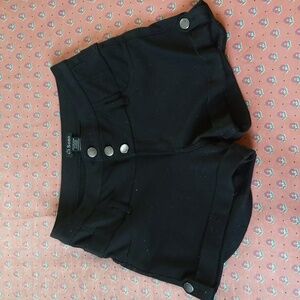 Ci Sono Black Button up mid rise shorts polyester size S